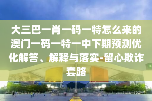 大三巴一肖一碼一特怎么來(lái)的澳門一碼一特一中下期預(yù)測(cè)優(yōu)化解答、解釋與落實(shí)-留心欺詐套路