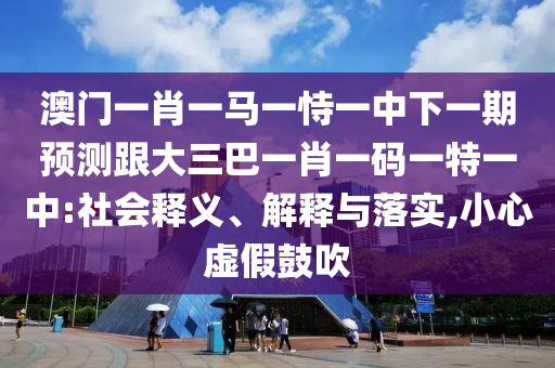 澳門一肖一馬一恃一中下一期預(yù)測(cè)跟大三巴一肖一碼一特一中:社會(huì)釋義、解釋與落實(shí),小心虛假鼓吹
